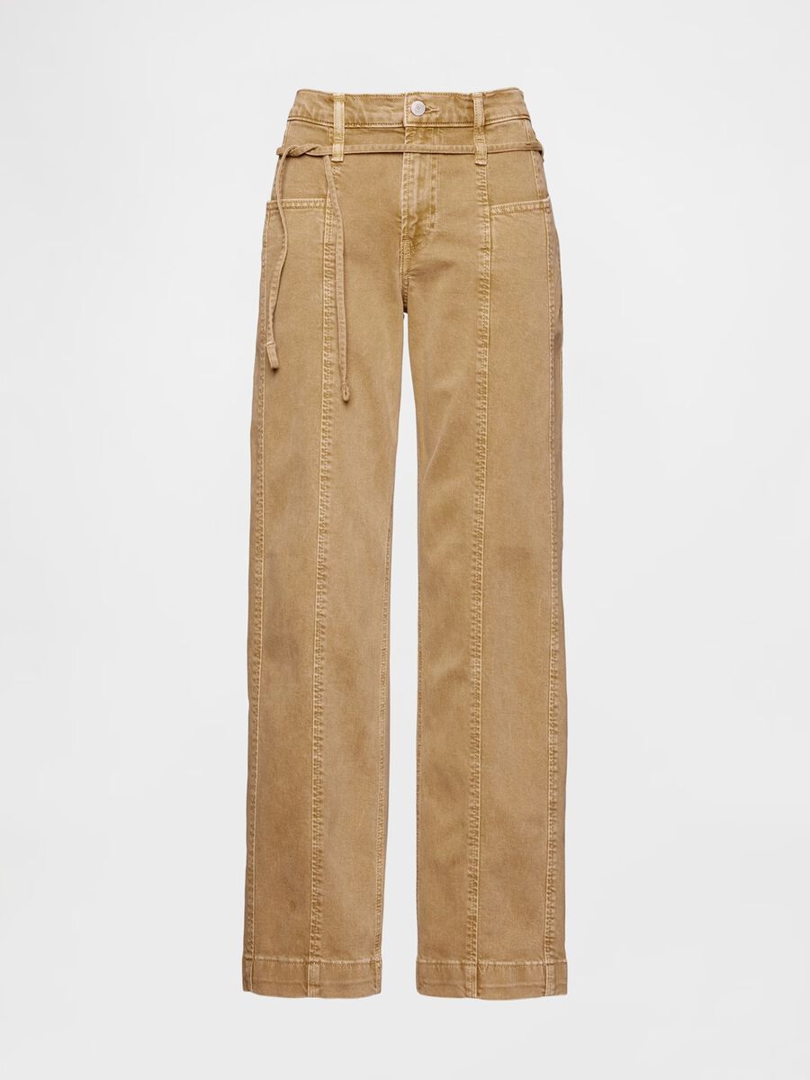 Beige Stretch Denim Trousers_6