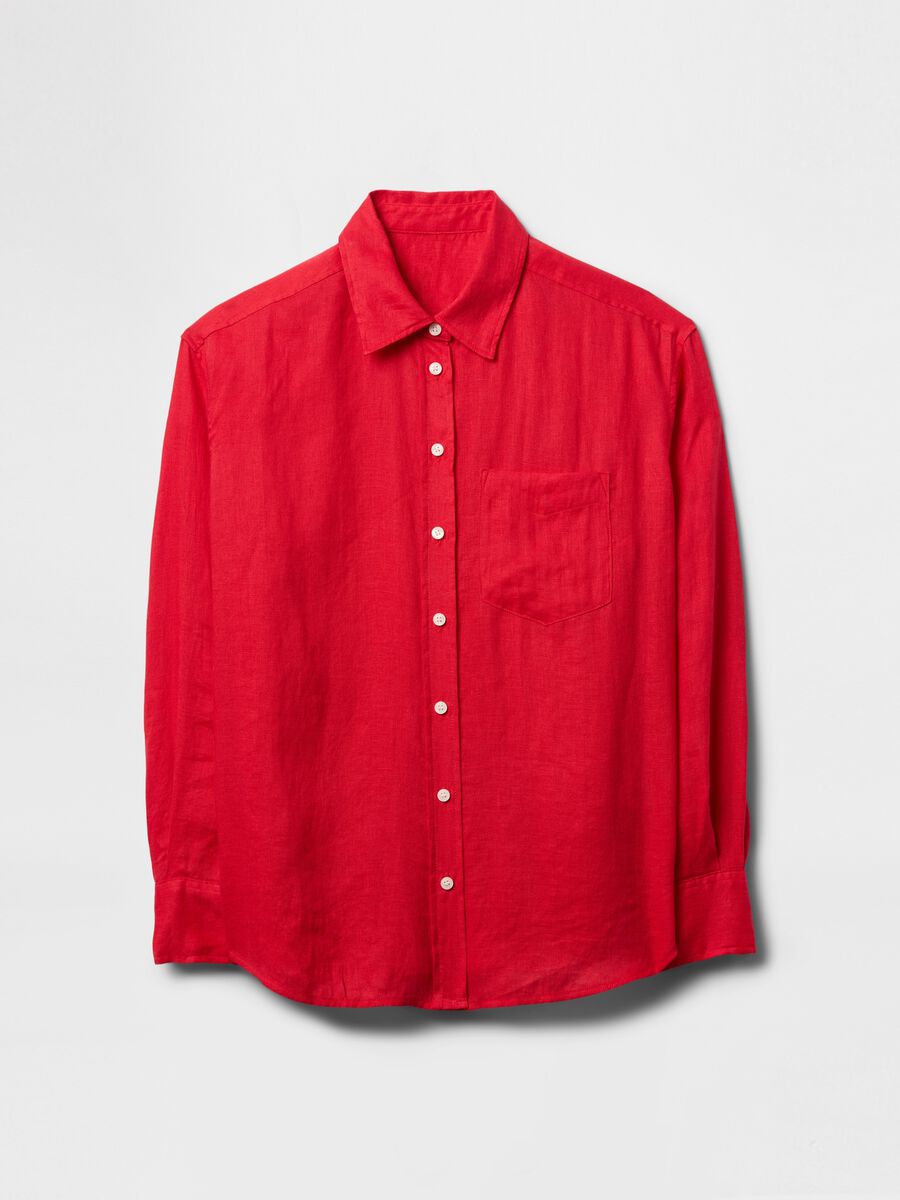 Camicia rossa in puro lino Gap_3