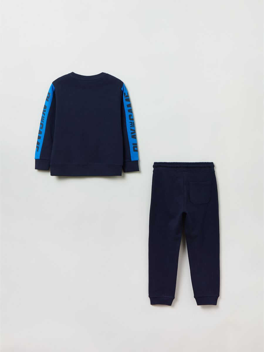 Jogging set in felpa con stampa _1