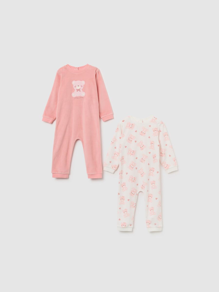 Bipack tutine multicolor da neonato con stampe e maniche lunghe_0