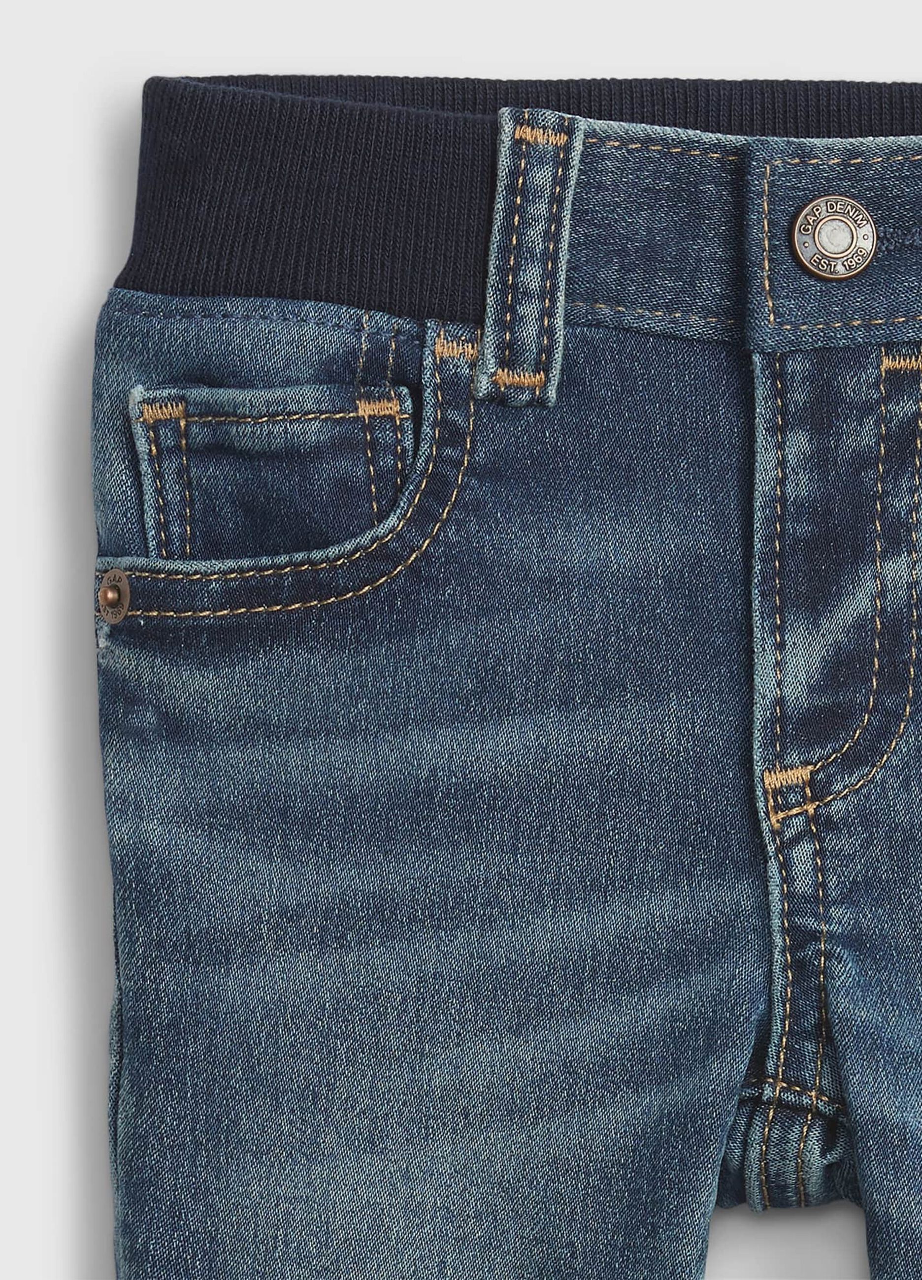 Washed-effect jeans with five pockets