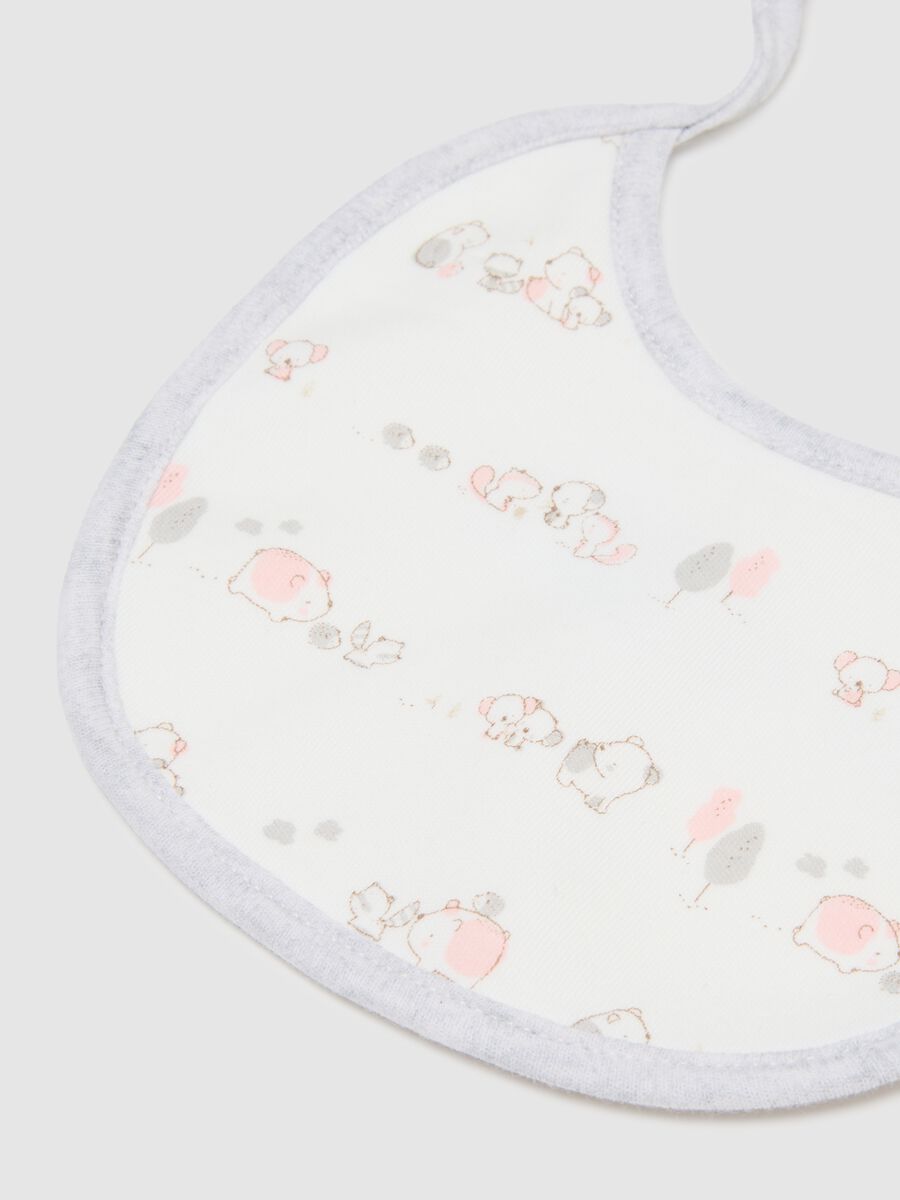 Two-pack multi-coloured pure cotton baby bibs_1