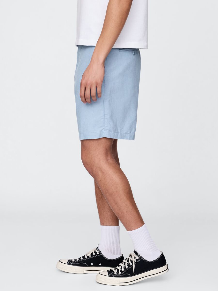 Blue linen and cotton shorts from Gap_3
