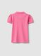 Pink pure cotton girl's polo shirt regular fit_1