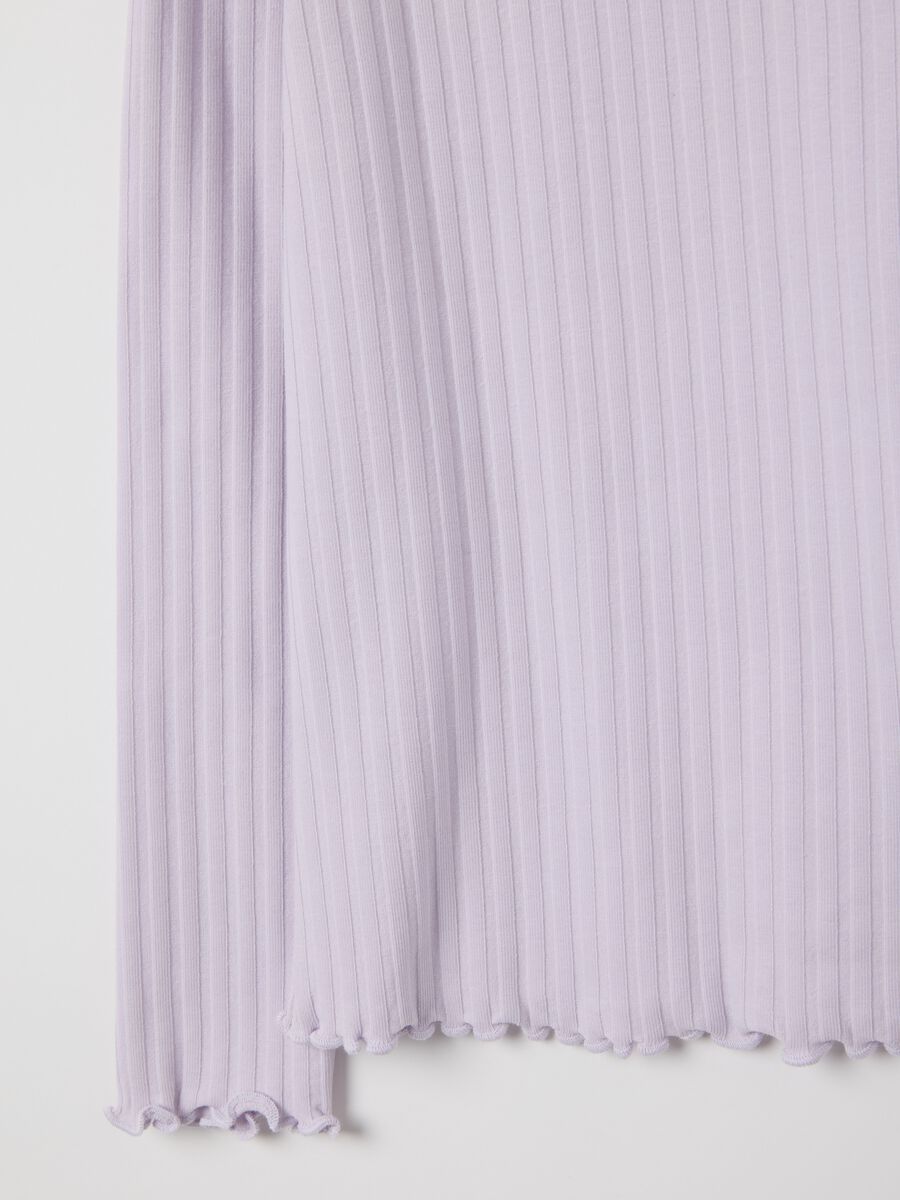Maglia da bambina in cotone viola regular fit_3
