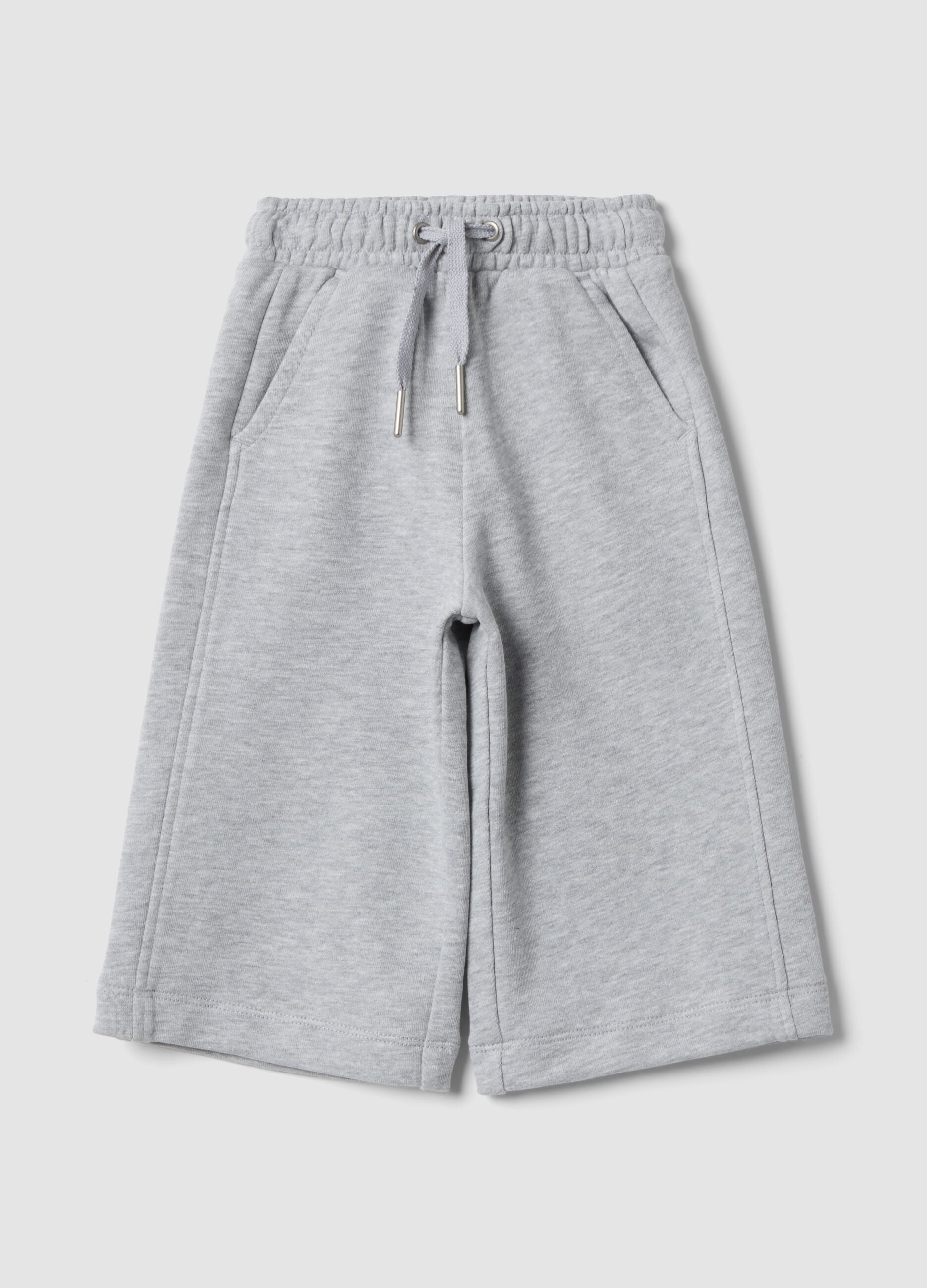 Grey organic cotton culotte trousers