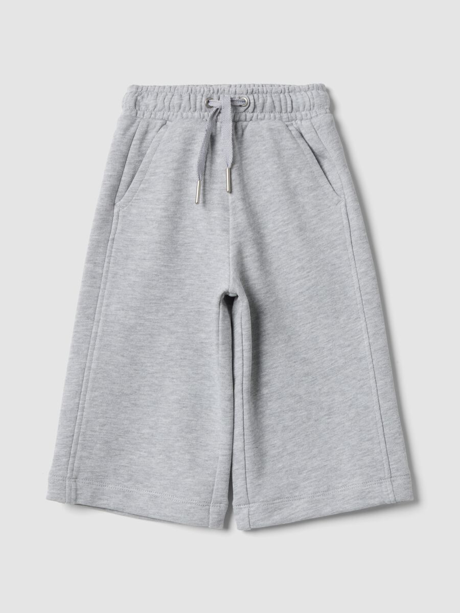 Grey organic cotton culotte trousers_0