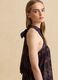 Abito maxi nero e marrone in misto lyocell regular fit con fantasia_4