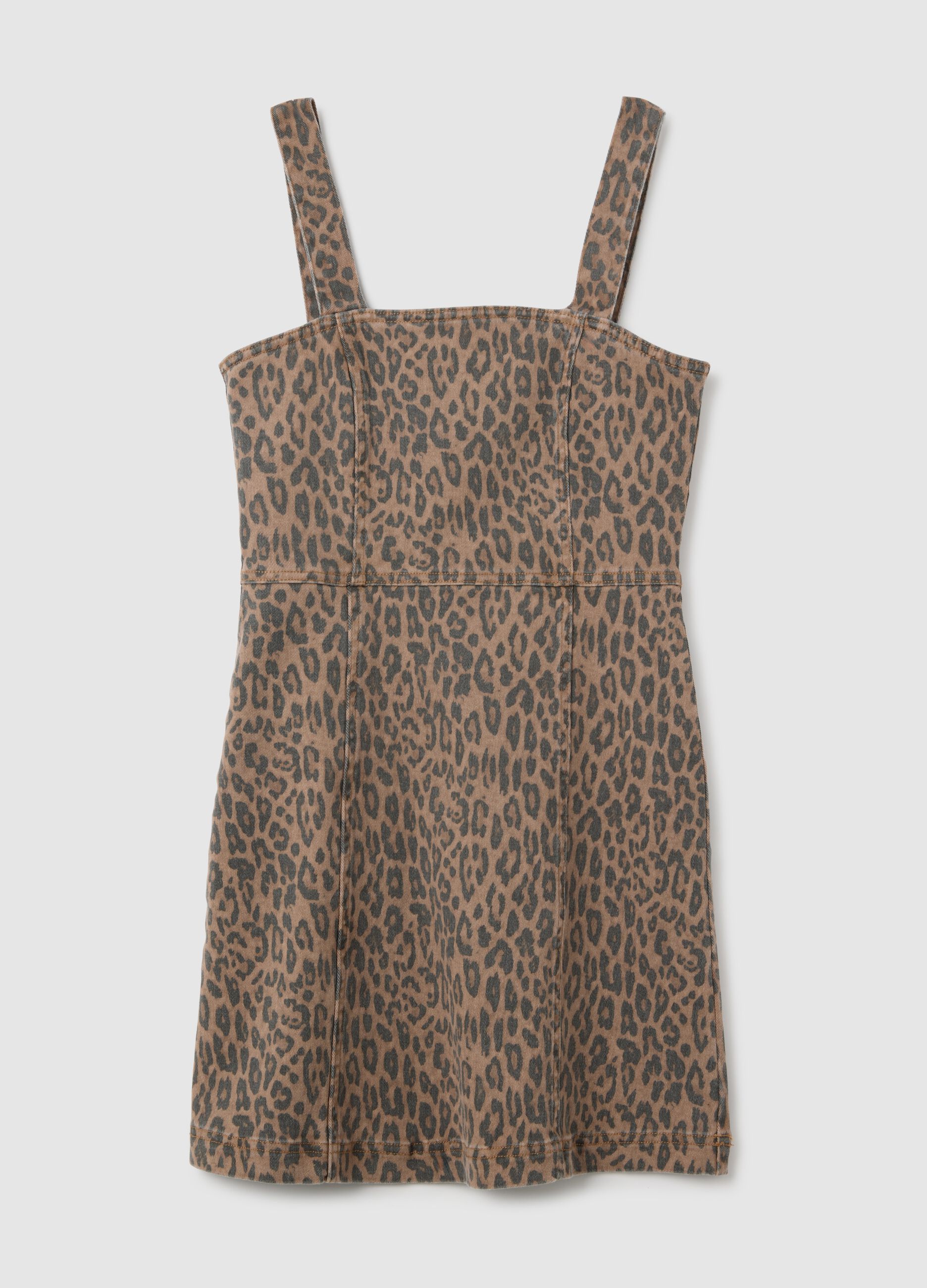 Multicolour fitted stretch cotton shift dress