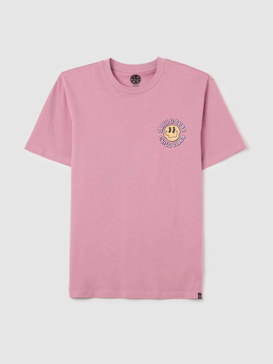 Pink short-sleeve cotton Ovs T-shirt_4