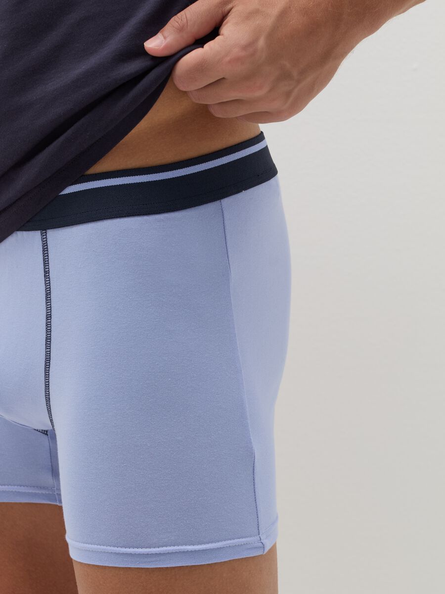 Three-pack midi boxer shorts with striped trim_3
