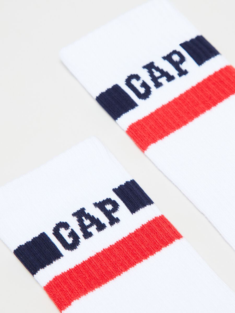 Ribbed socks with logo_1