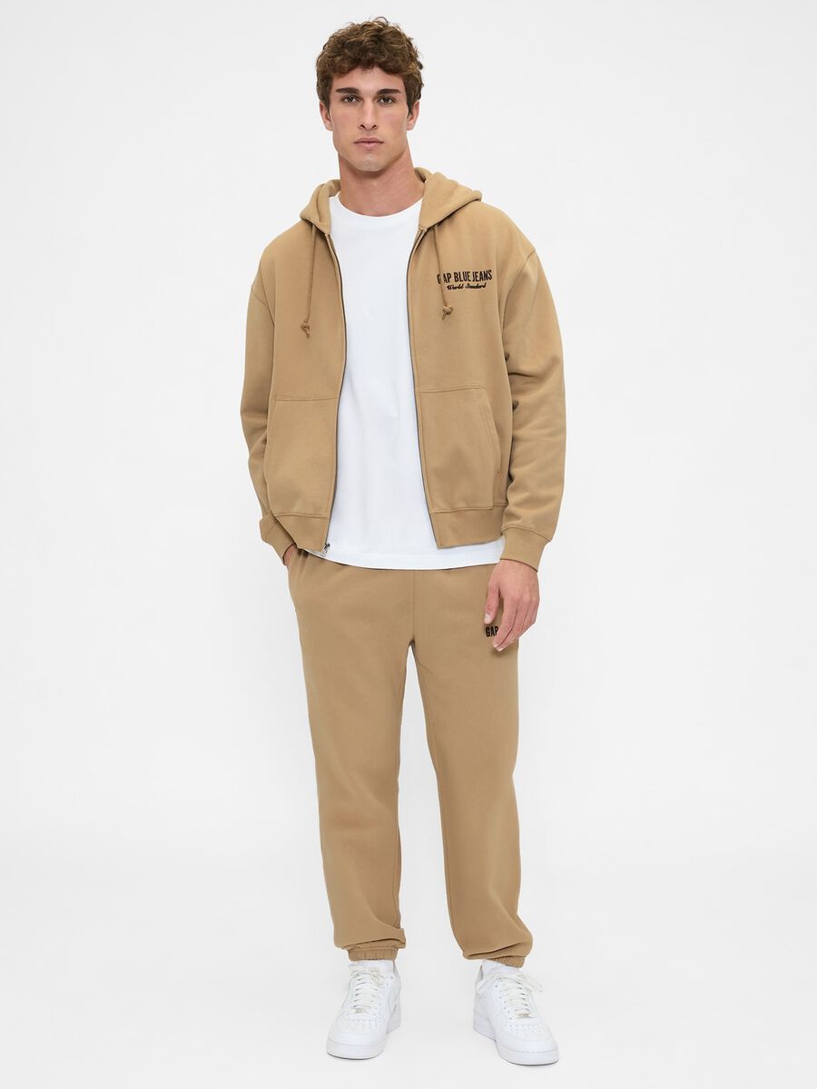 Beige hoodie with full zip_3