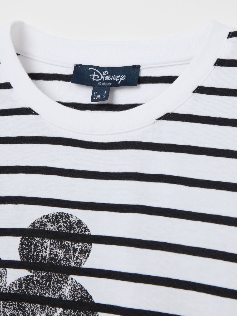 Striped T-shirt with Mickey Mouse print_5