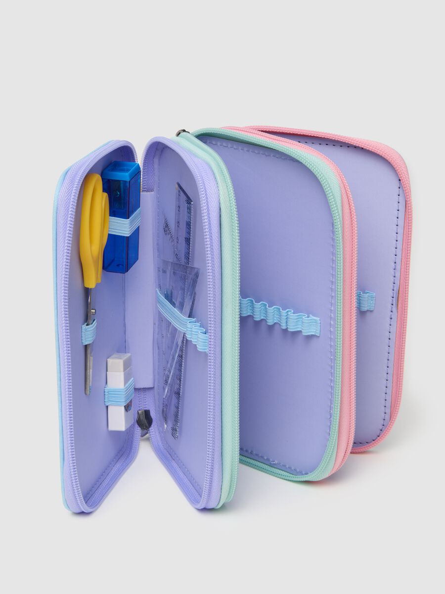 Multicolour girl's pencil case with Hello Kitty compartments_1
