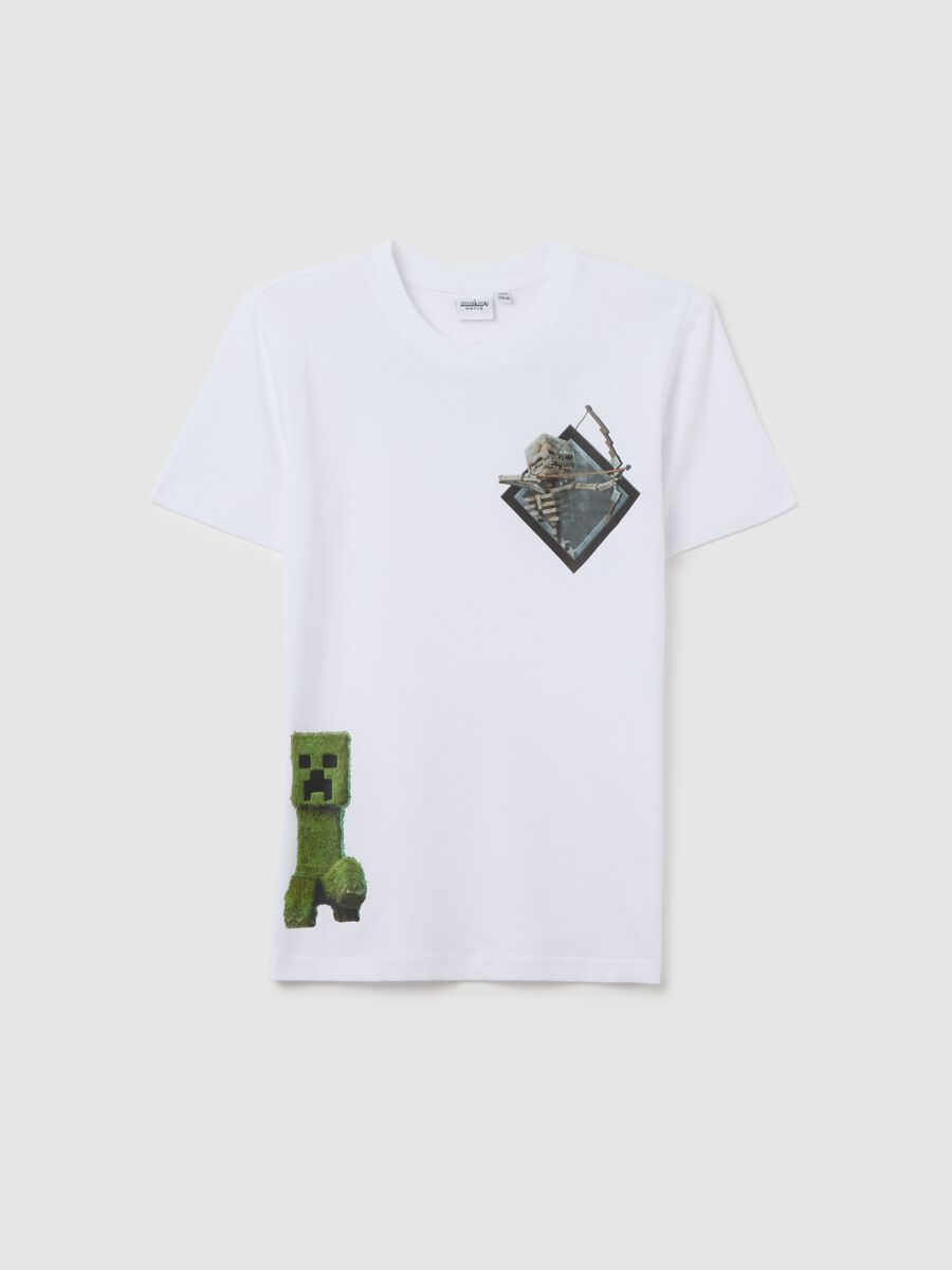 White T-shirt with Minecraft print_3