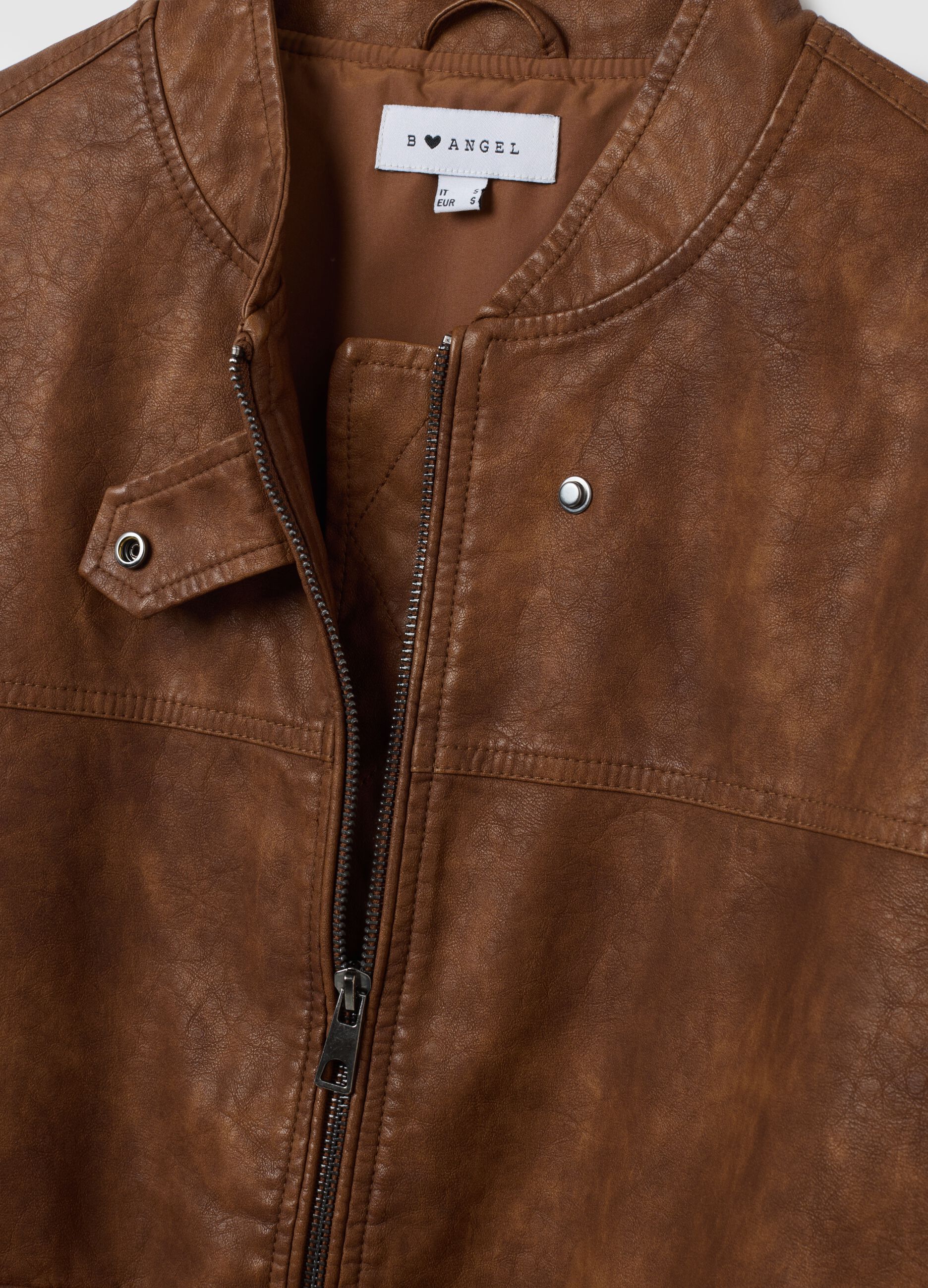 Brown regular fit jacket