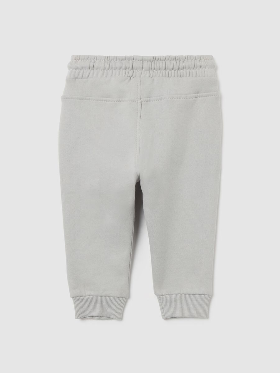 Pantaloni da bimbo in puro cotone grigi regular fit_1