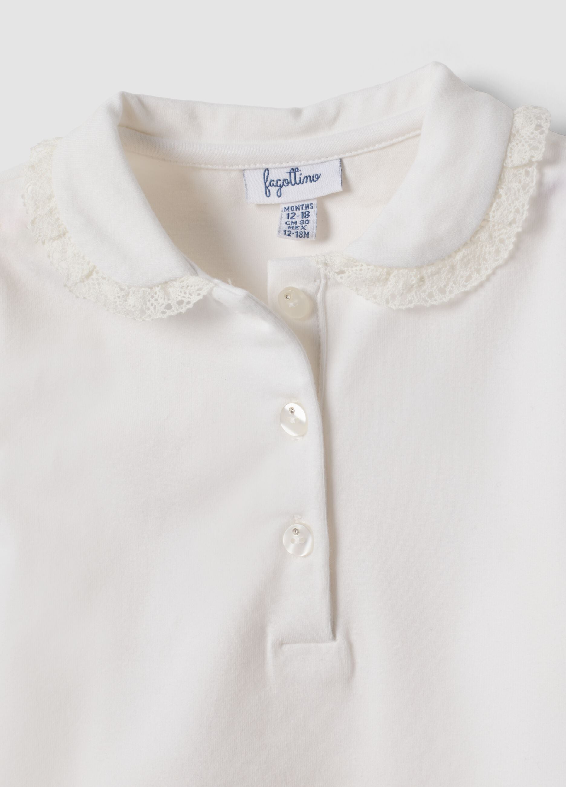 White organic stretch-cotton polo shirt
