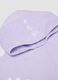 Purple pure-cotton starfish poncho for baby girls_3