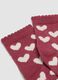 Tripack di calze rosa e rosse in cotone organico elasticizzato con fantasia_1