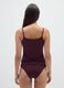 Set of two-pack violet stretch fabric tops with thin straps_2