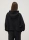 Black hooded sweatshirt in stretch viscose jersey, regular fit_3