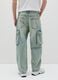 Acid wash cargo joggers with fading_3