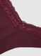 Red regular fit thong with lace details_5