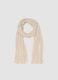 Sciarpa beige effetto stropicciato semitrasparente_0