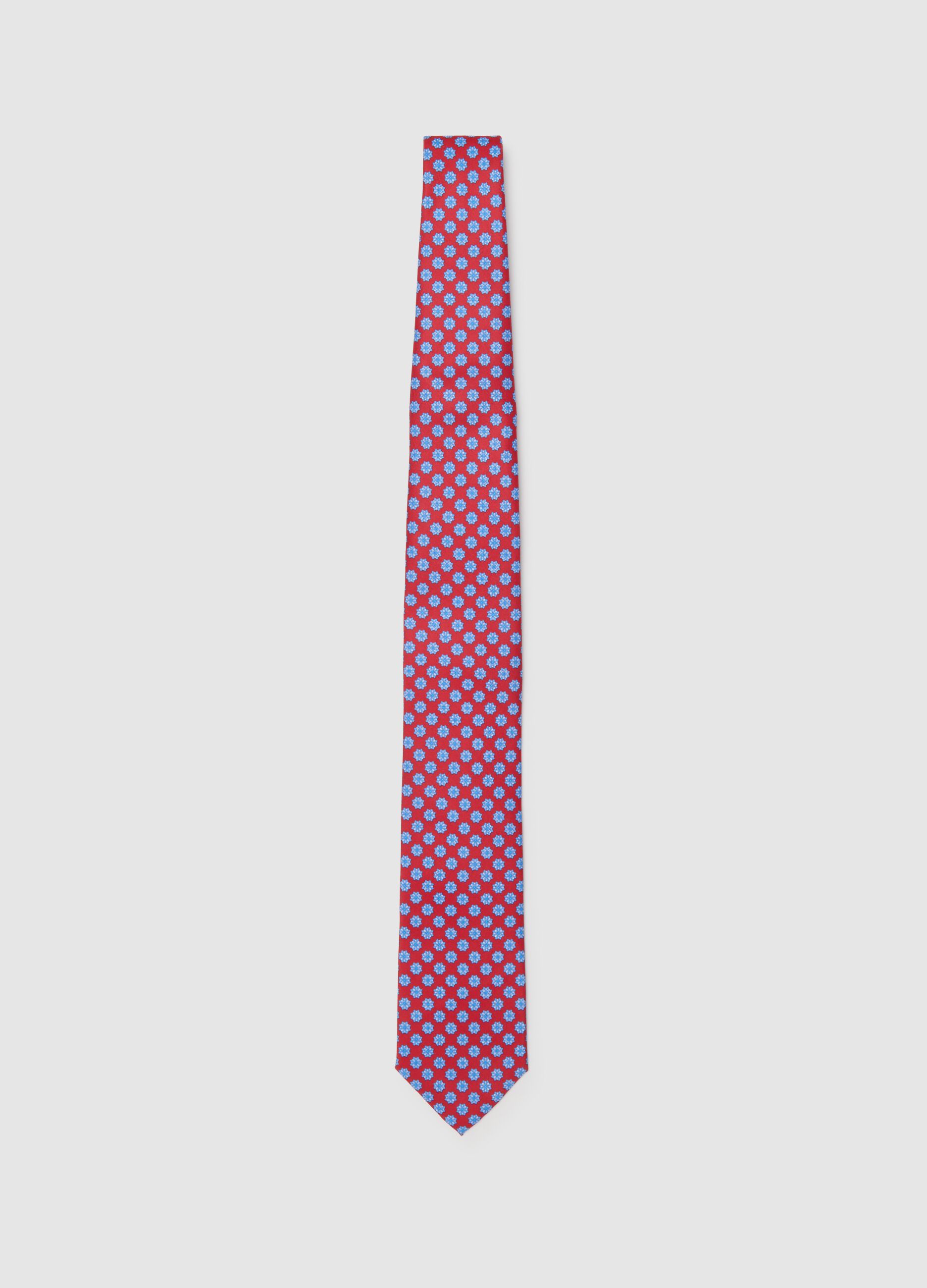 Men's Multicolor Tie with Geometric Pattern