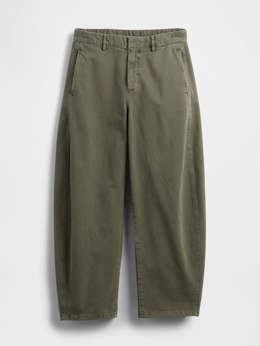 Pantaloni verde in cotone_5