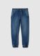 Boys' regular fit blue denim jeans with elastic waist_3