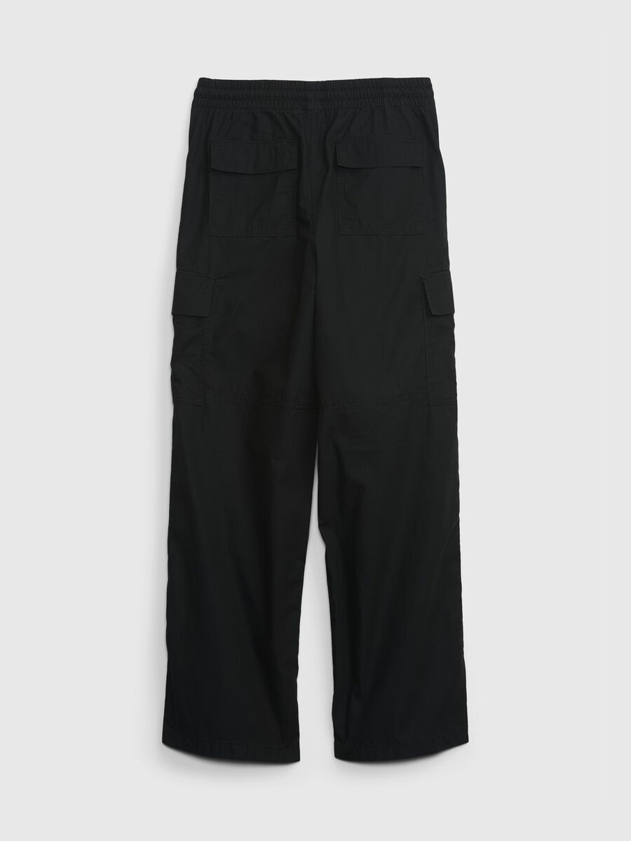 Cargo joggers in cotton with drawstring_1