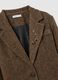 Brown regular fit jacket with decorated collar_5
