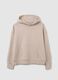 Beige cotton blend regular fit sweatshirt_4