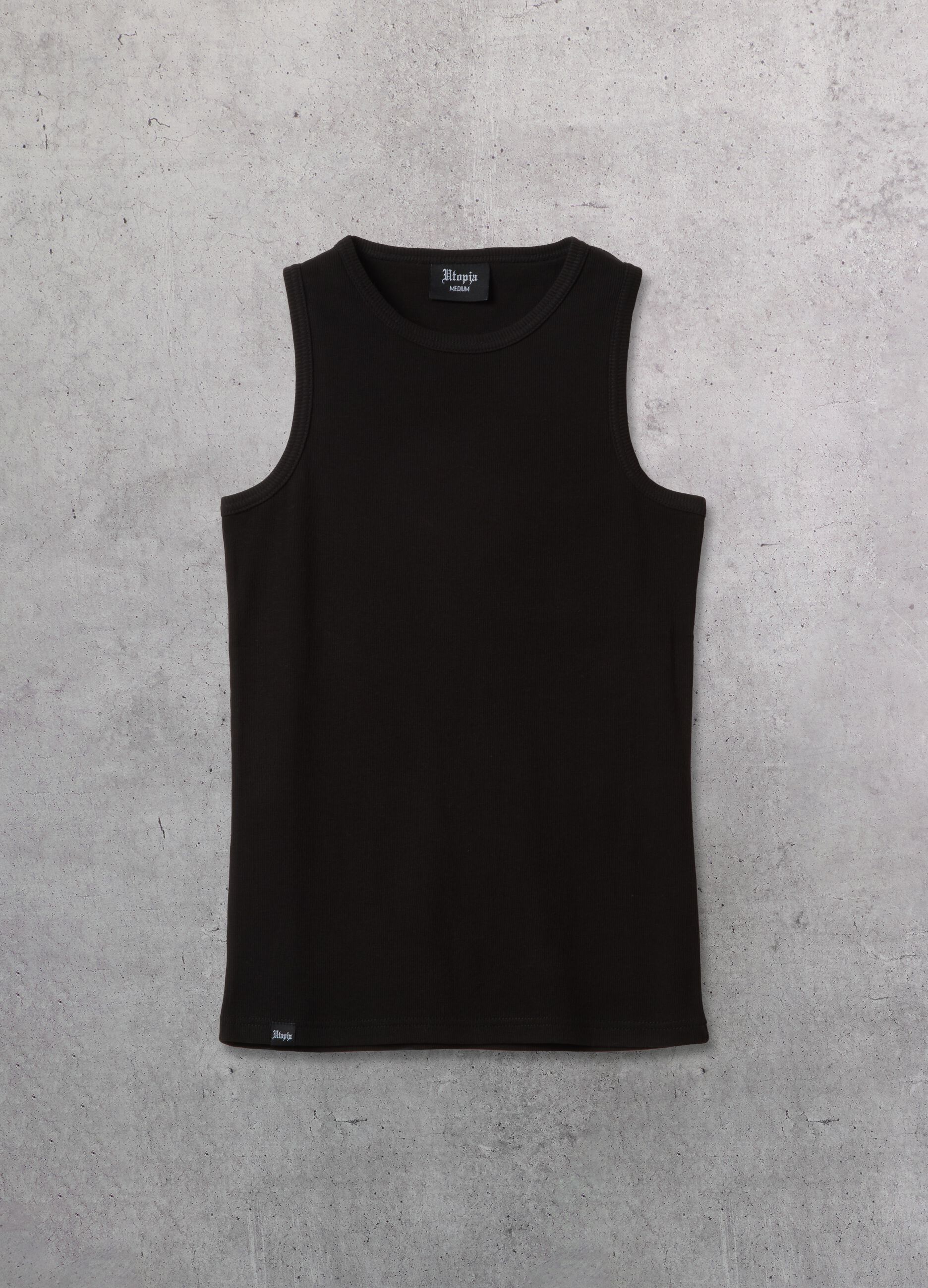 2-Pack Black Stretch Cotton Tank Tops