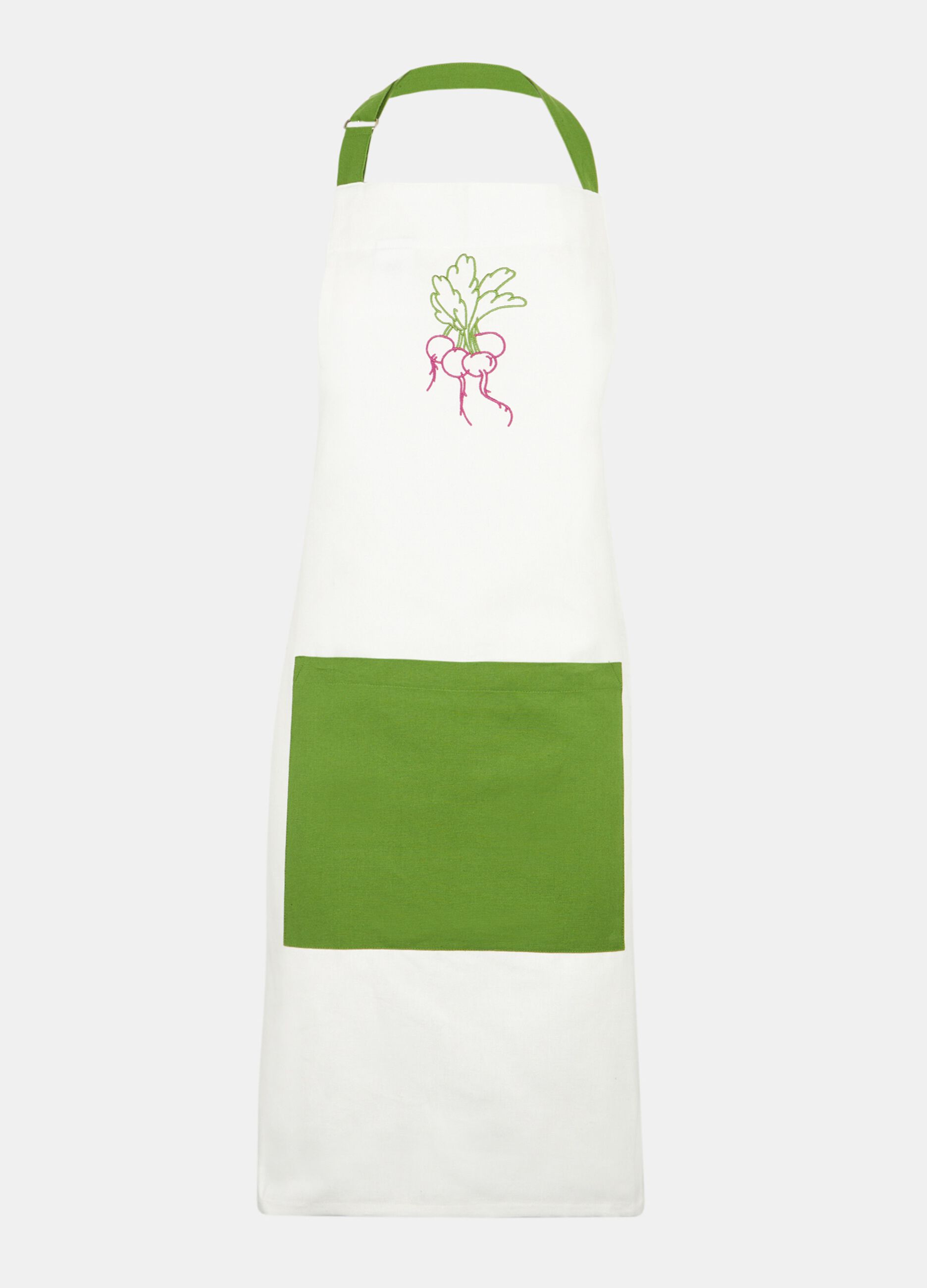 Cotton apron with embroidery