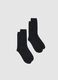 Two-pack regular fit black short cotton socks_0