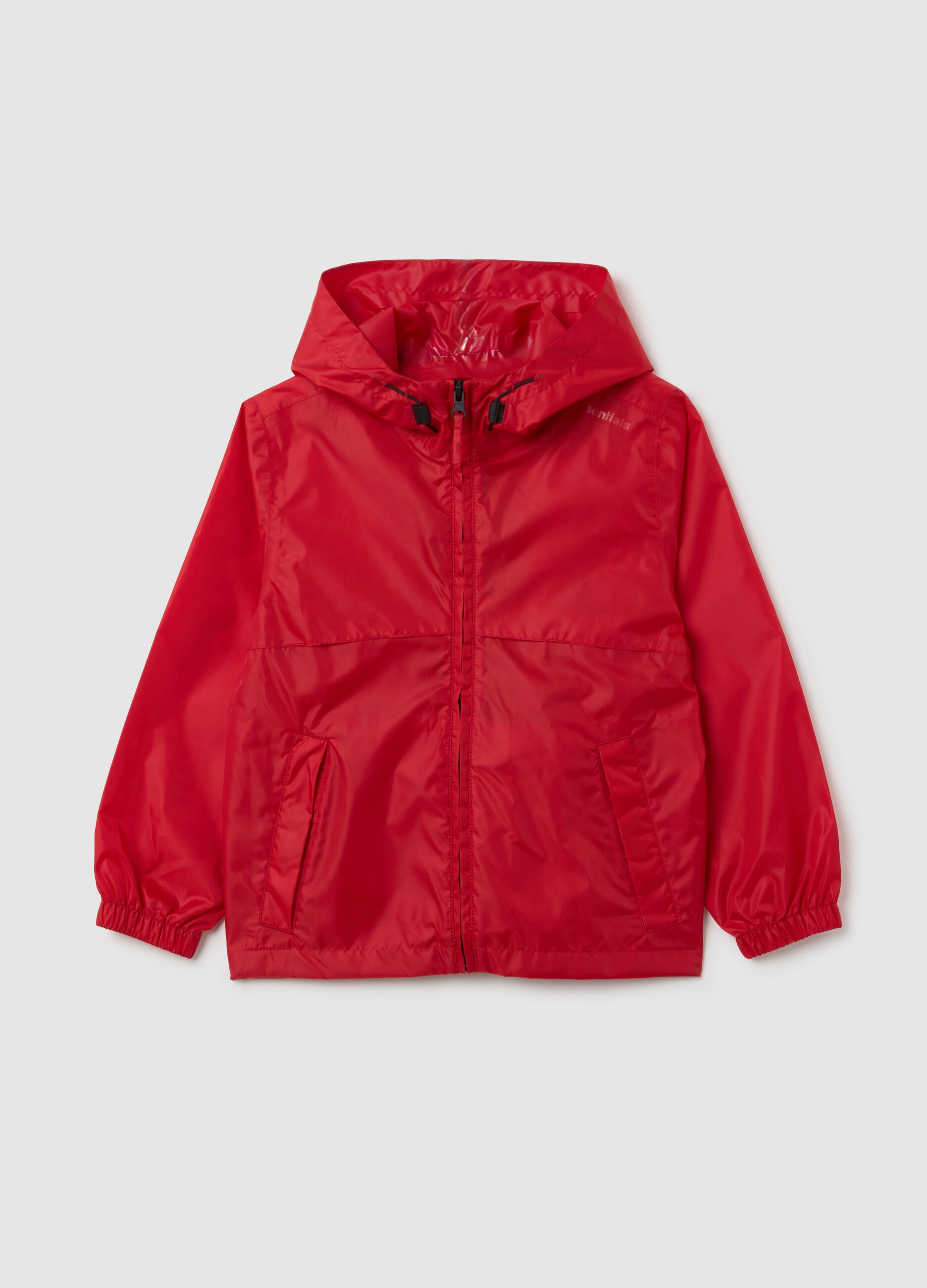 Boy's red regular fit jacket