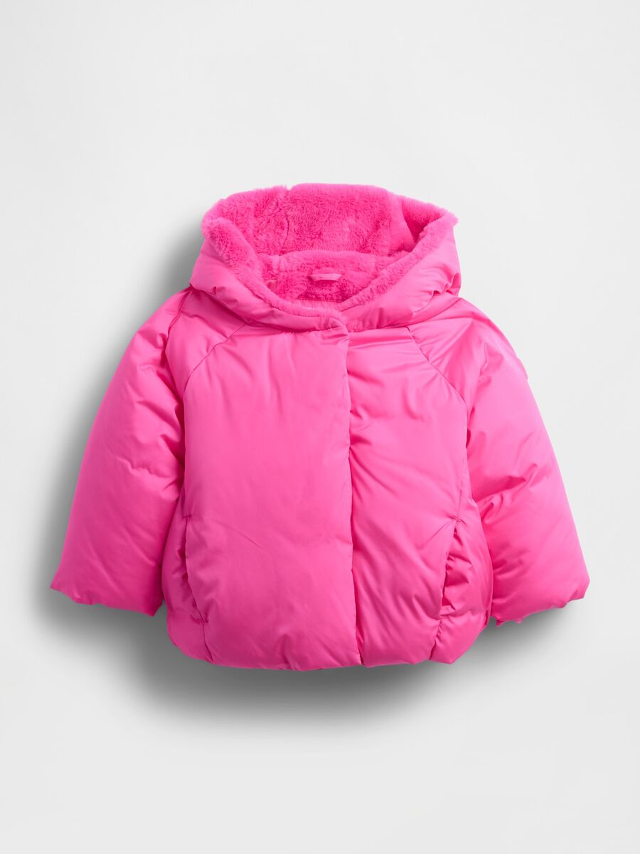 Pink padded jacket for girls_0