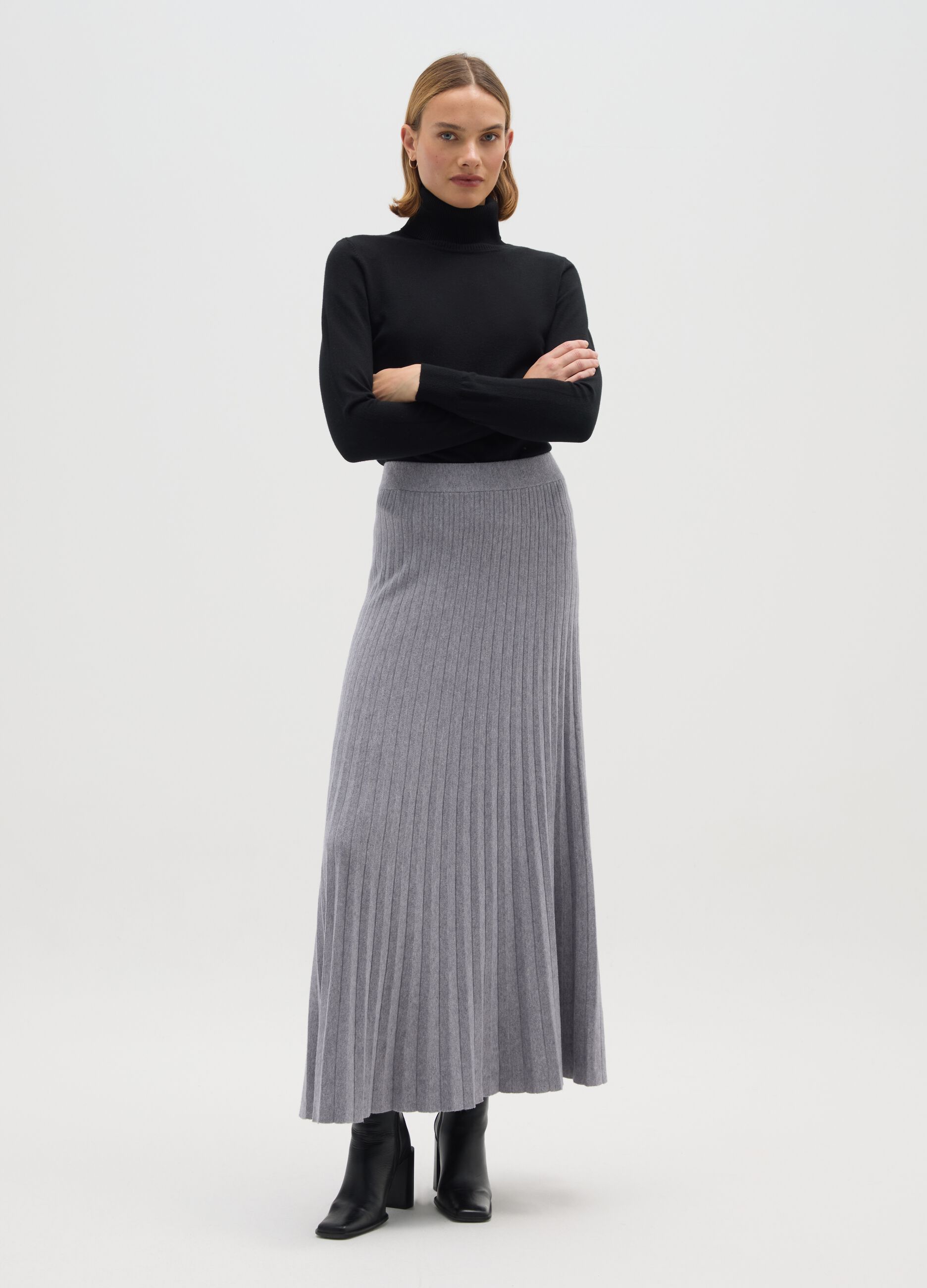 Black turtleneck regular fit