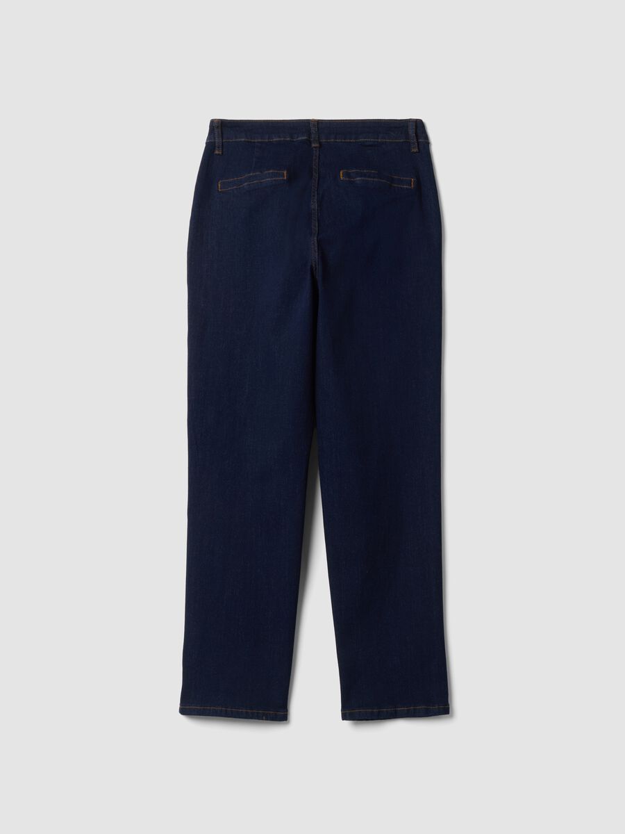 Regular-fit stretch cotton denim trousers_2