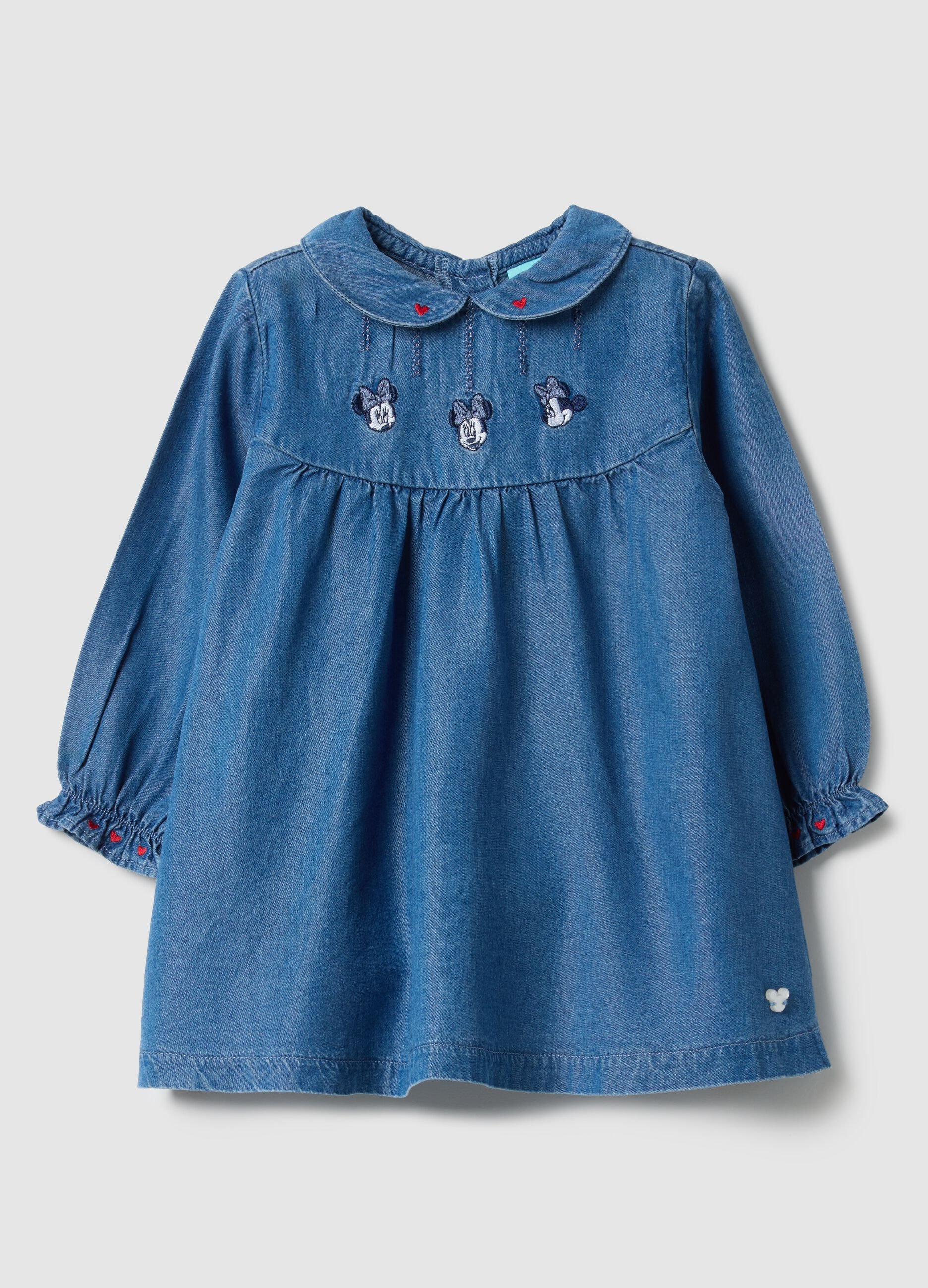 Pure lyocell denim dress regular fit for baby girl