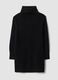 Black Stretch Wool Roll-Neck Dress_0