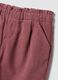 Pantaloni rosa a coste con vita elasticizzata_2