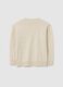 Beige regular fit cotton jumper for children_1