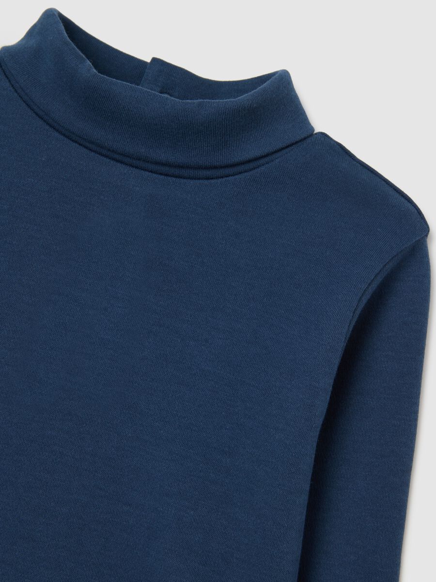 Maglietta da bambino in puro cotone blu regular fit_2