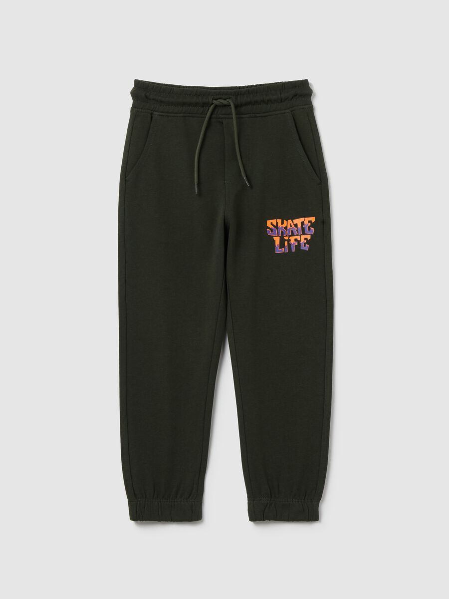 Joggers with drawstring and print_0