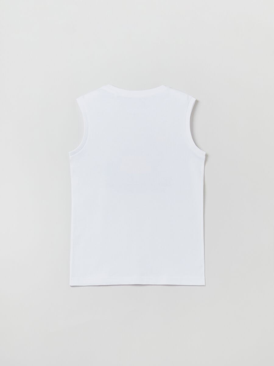 Cotton racerback vest with print_1